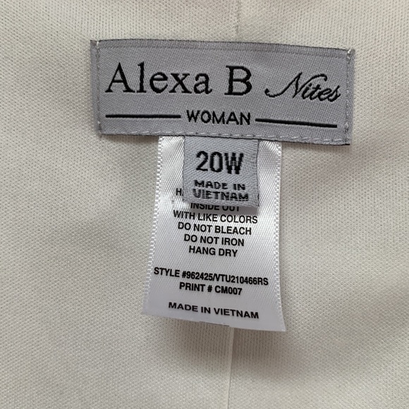 Alexa B Dress, Size 20W, Cream with Gold Glitter Stripes and Gold Beads Waist - Picture 5 of 7